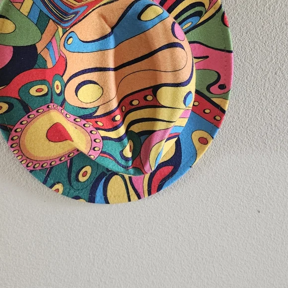 Colorful Abstract Patterned Hat - Picture 2 of 2